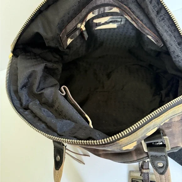 L.A.M.B Gwen Stefani Leather Tie Dye Y2K Millenial Shoulder Hobo Bag Vintage - Picture 9 of 9